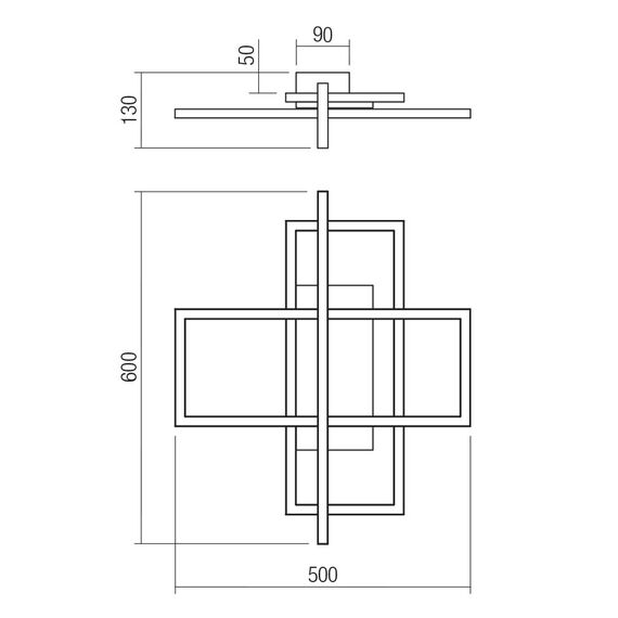 LED Плафон MIKURA 01-3493 Smarter 35.5W 3000K | Osvetlenieto.bg