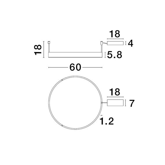 LED Плафон MOTIF 9063601 NovaLuce 45W 3000K Triac Dimmable | Osvetlenieto.bg