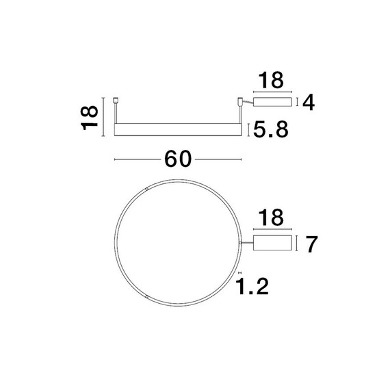 LED Плафон MOTIF 9063602 NovaLuce 45W 3000K Triac Dimmable | Osvetlenieto.bg