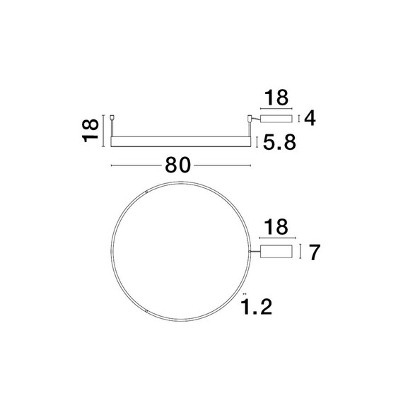 LED Плафон MOTIF 9063605 NovaLuce 50W 3000K Triac Dimmable | Osvetlenieto.bg