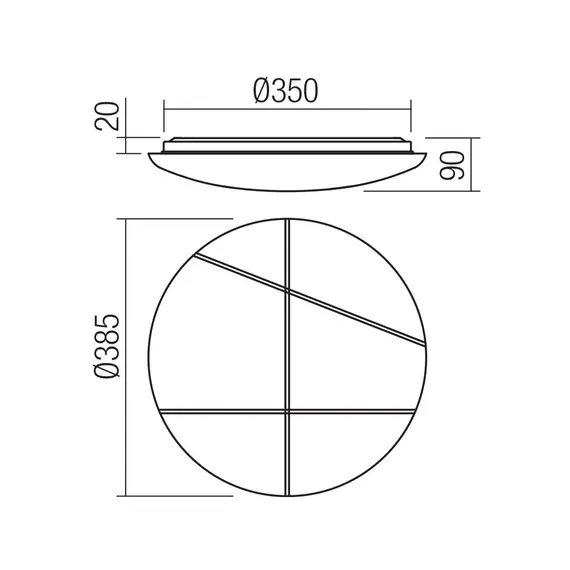 LED Плафон NELLA 05-1011 Smarter 24W CCT 3000K-4000K-6500K | Osvetlenieto.bg