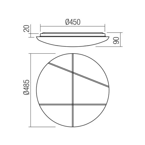 LED Плафон NELLA 05-1012 Smarter 36W CCT 3000K-4000K-6500K | Osvetlenieto.bg