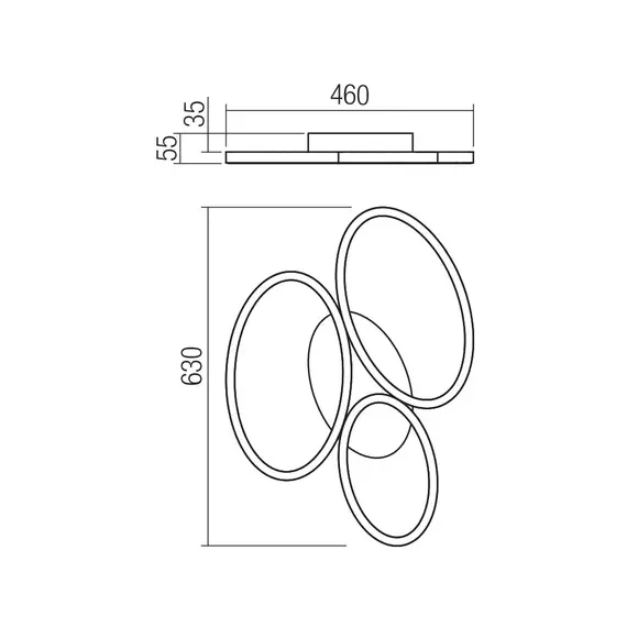 LED Плафон RITMO 01-3766 Smarter 40W CCT 3000K-4000K | Osvetlenieto.bg