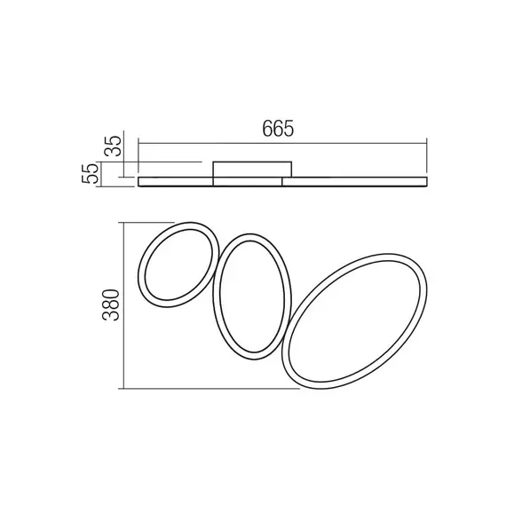 LED Плафон RITMO 01-3768 Smarter 40W CCT 3000K-4000K | Osvetlenieto.bg
