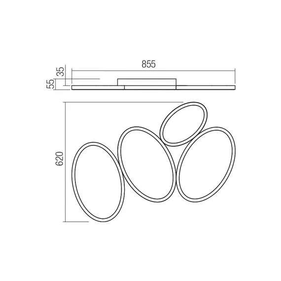 LED Плафон RITMO 01-3771 Smarter 60W CCT 3000K-4000K | Osvetlenieto.bg