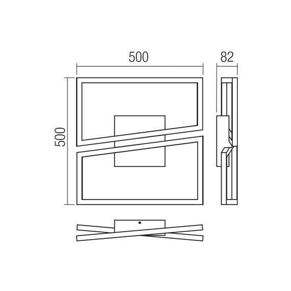 LED Плафон SLASH 01-3539 Smarter 30W CCT 3000K-4000K-6000K | Osvetlenieto.bg