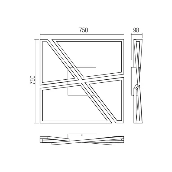 LED Плафон SLASH 01-3542 Smarter 50W CCT 3000K-4000K-6000K | Osvetlenieto.bg