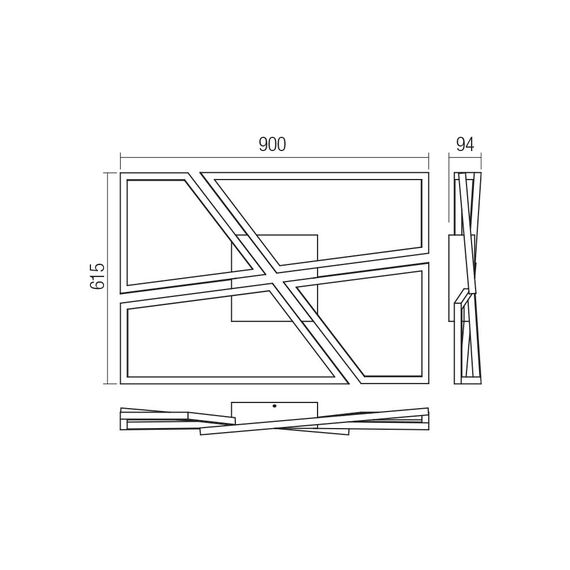 LED Плафон SLASH 01-3544 Smarter 80W CCT 3000K-4000K-6000K | Osvetlenieto.bg