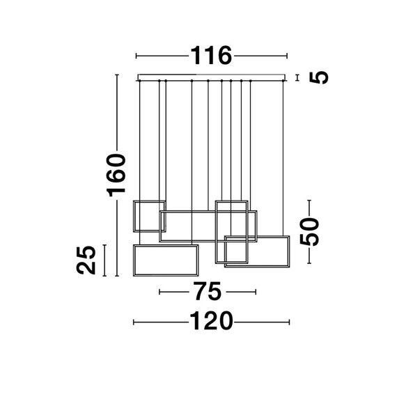 LED Полилей CORNICE 9142765 NovaLuce 67W 3000K Triac Dimmable | Osvetlenieto.bg