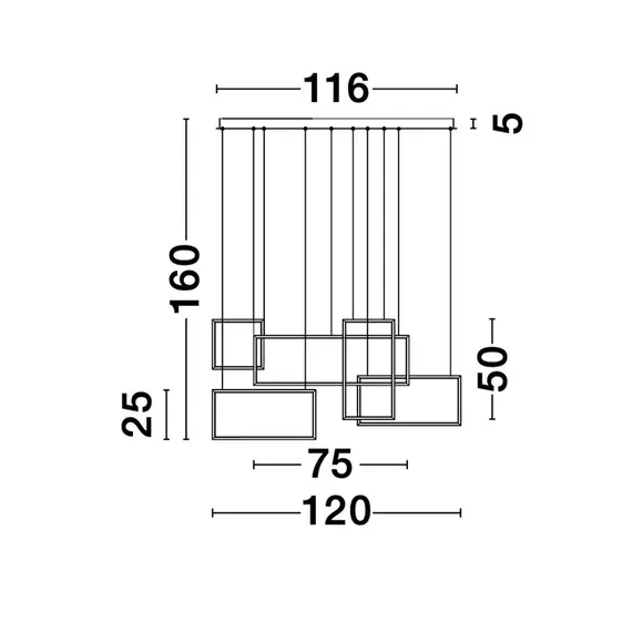 LED Полилей CORNICE 9142765 NovaLuce 67W 3000K Triac Dimmable | Osvetlenieto.bg