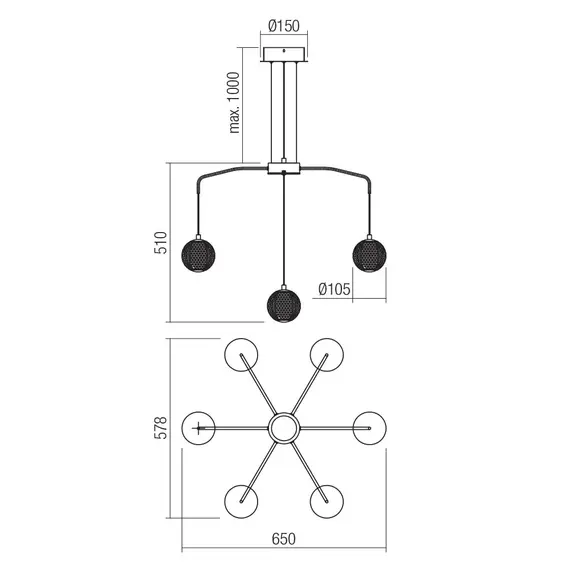 LED Полилей GIANET 01-4039 Smarter 28W 3000K | Osvetlenieto.bg