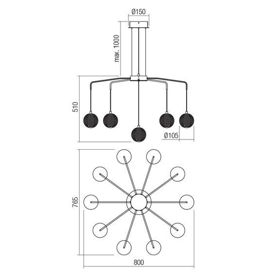 LED Полилей GIANET 01-4041 Smarter 42W 3000K | Osvetlenieto.bg