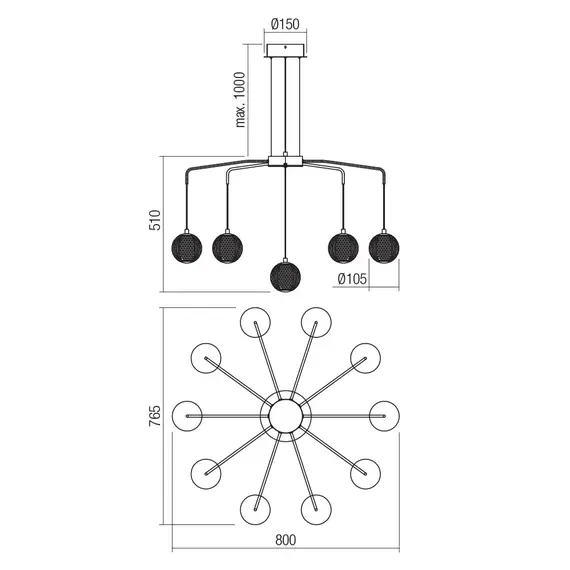 LED Полилей GIANET 01-4041 Smarter 42W 3000K | Osvetlenieto.bg