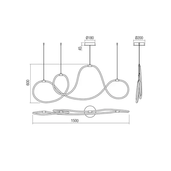 LED Полилей HENK 01-3556 Smarter 54W 3000K | Osvetlenieto.bg