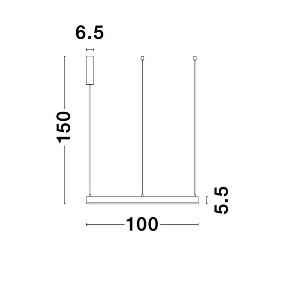 LED Полилей MOTIF 9190655 NovaLuce 55W 3000K Triac Dimmable | Osvetlenieto.bg