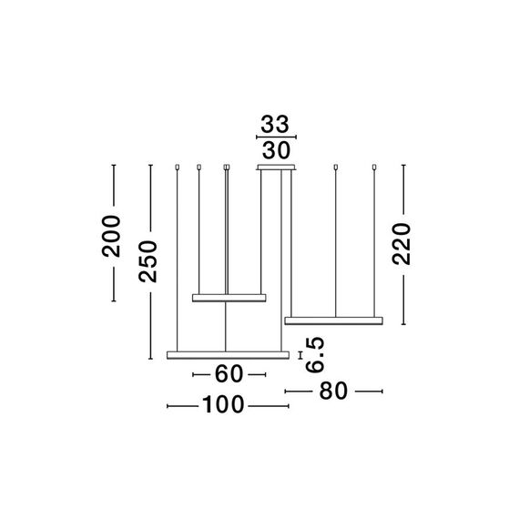 LED Полилей MOTIF 9530170 NovaLuce 110W 3000K Triac Dimmable | Osvetlenieto.bg
