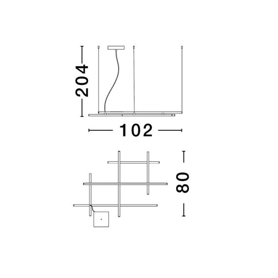 LED Полилей PACE 9002056 NovaLuce 83W 3000K Light Up & Down | Osvetlenieto.bg