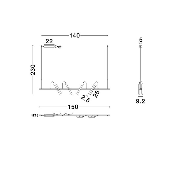 LED Полилей PRATO 9580925 NovaLuce 22W 3000K | Osvetlenieto.bg