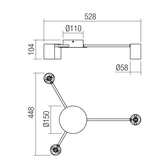 Плафон NOA 01-4049 Smarter 3xGU10 | Osvetlenieto.bg