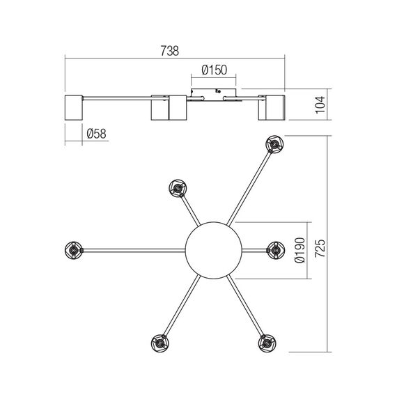 Плафон NOA 01-4052 Smarter 6xGU10 | Osvetlenieto.bg Плафон NOA 01-4052 Smarter 6xGU10 | Osvetlenieto.bg