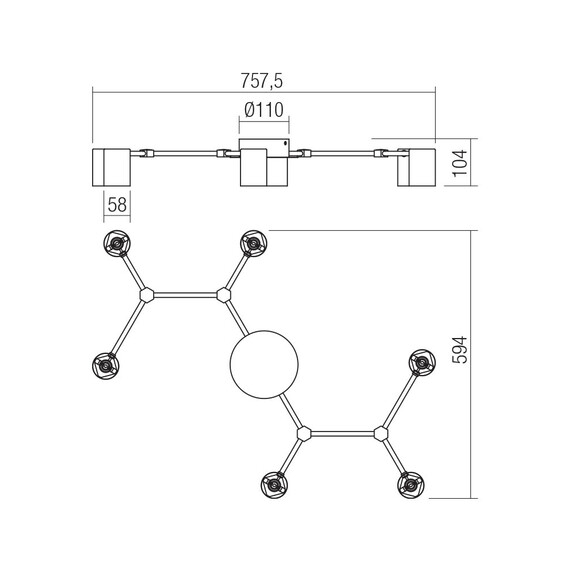 Плафон WEBB 01-4048 Smarter 6xGU10 | Osvetlenieto.bg