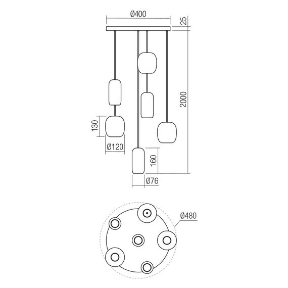 Полилей BOOM 01-3482 Smarter 6xGU10 | Osvetlenieto.bg