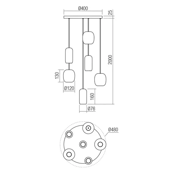 Полилей BOOM 01-3482 Smarter 6xGU10 | Osvetlenieto.bg