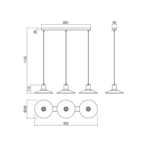 Полилей FRESNO 01-4056 Smarter 3xE27 | Osvetlenieto.bg