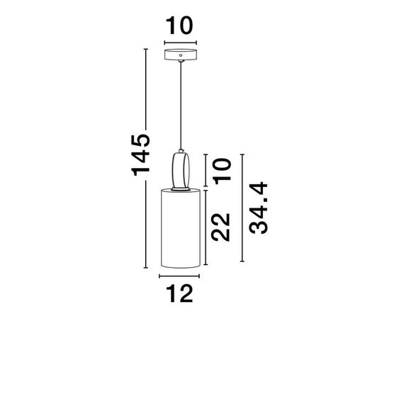 Полилей MARU 9019756 NovaLuce 1xE27 | Osvetlenieto.bg
