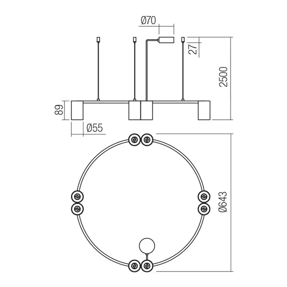 Полилей MODI 01-3521 Smarter 8xGU10 | Osvetlenieto.bg