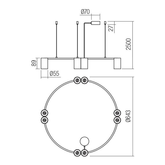 Полилей MODI 01-3522 Smarter 8xGU10 | Osvetlenieto.bg