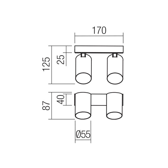 Спот MODI 01-3502 Smarter 2xGU10 | Osvetlenieto.bg