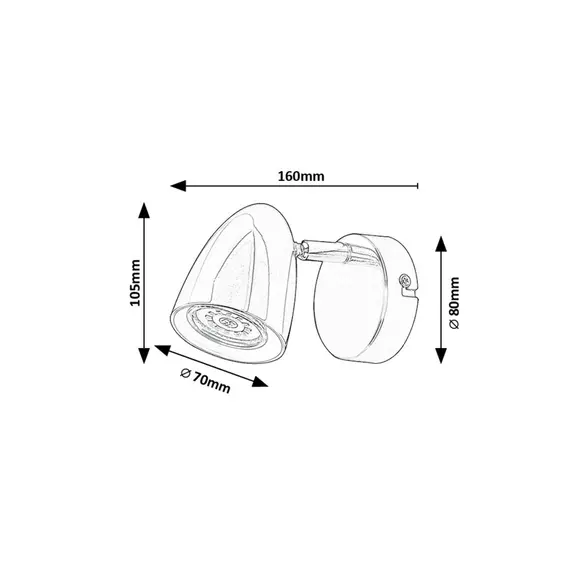 Аплик PERICO 73016 Rabalux 1xGU10 | Osvetlenieto.bg
