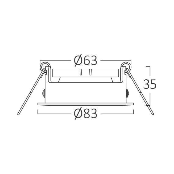 Бяла кръгла луна вграждане TETRA | Osvetlenieto.bg
