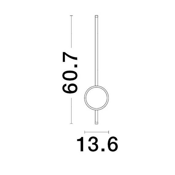 LED Аплик CLOCK 9061426 NovaLuce 18W 3000K | Osvetlenieto.bg