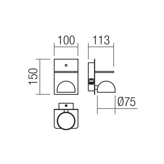 LED Аплик SEIBI 01-3492 Smarter 7W 3000K | Osvetlenieto.bg