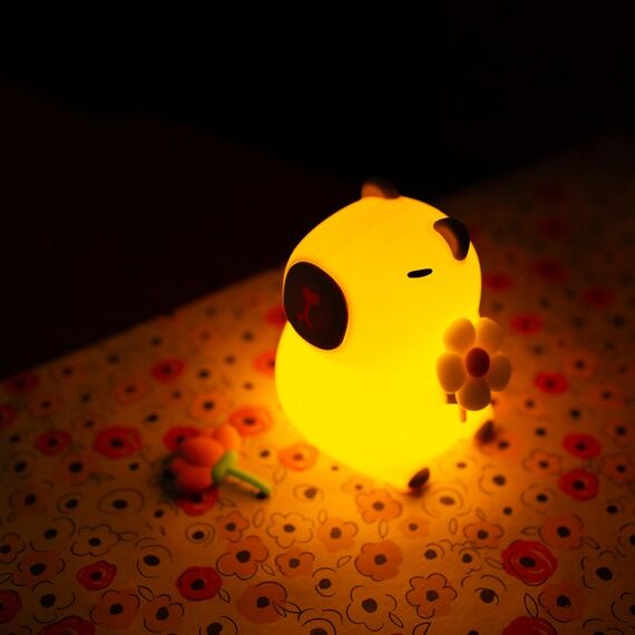 LED Детска нощна лампа MARY'S Капибара с цвете MW61108 2.5W 3000K+RGB | Osvetlenieto.bg