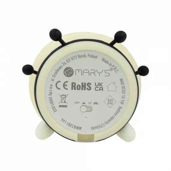 LED Детска нощна лампа MARY'S Пчеличка MW61291 3W 3000K+RGB | Osvetlenieto.bg