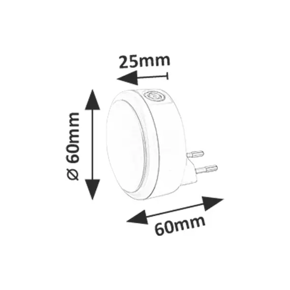 LED Нощна лампа Zofe 76000 Rabalux 0.3W 3000K | Osvetlenieto.bg