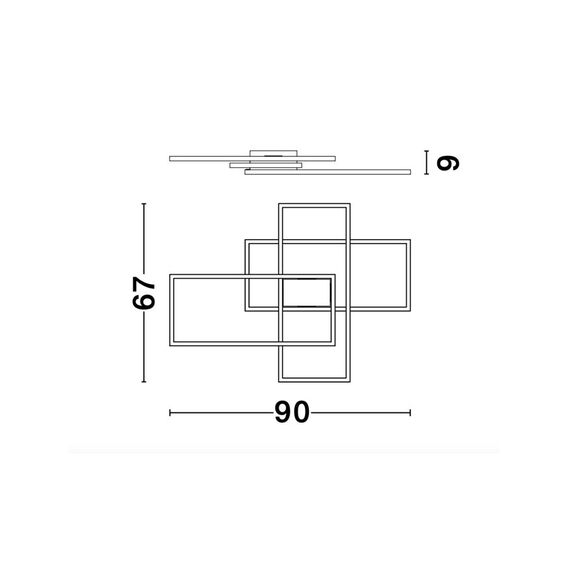 LED Плафон BILBAO 9508432 NovaLuce 55W 3000K Triac Dimmable | Osvetlenieto.bg