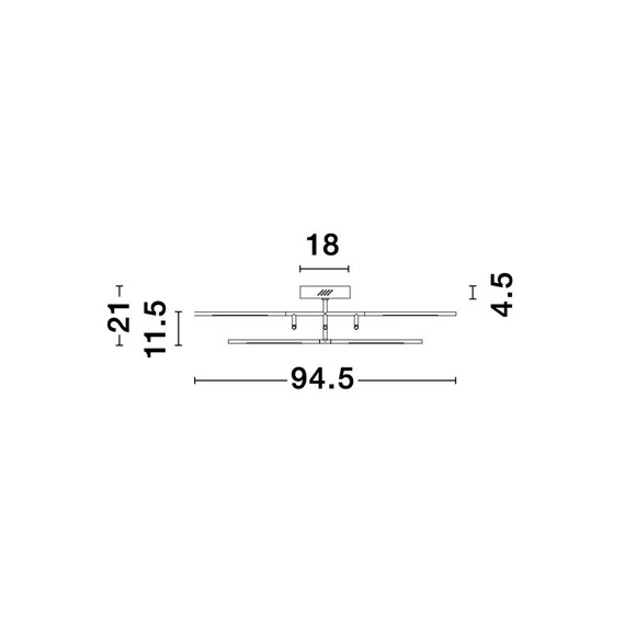 LED Плафон RACCIO 9180714 NovaLuce 48W 3000K Triac Dimmable | Osvetlenieto.bg