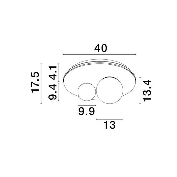 LED Плафон VELNA 9061430 NovaLuce 40W 3000K Triac Dimmable | Osvetlenieto.bg