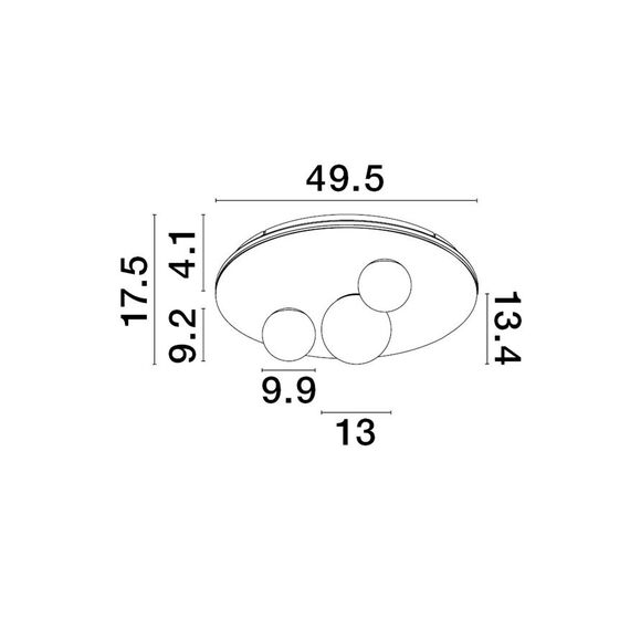 LED Плафон VELNA 9061431 NovaLuce 52W 3000K Triac Dimmable | Osvetlenieto.bg