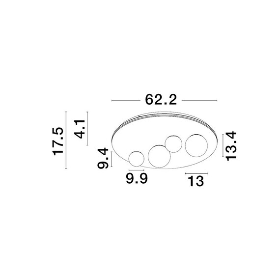 LED Плафон VELNA 9061432 NovaLuce 63W 3000K Triac Dimmable | Osvetlenieto.bg