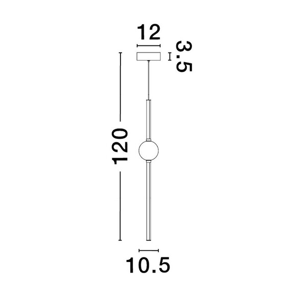 LED Полилей ACROBAT 9695256 NovaLuce 13.6W 3000K | Osvetlenieto.bg