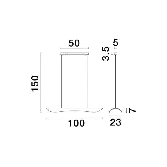LED Полилей AGOS 9054443 NovaLuce 34W 3000K Triac Dimmable | Osvetlenieto.bg