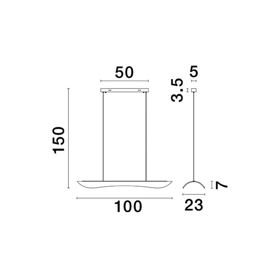 LED Полилей AGOS 9054443 NovaLuce 34W 3000K Triac Dimmable | Osvetlenieto.bg