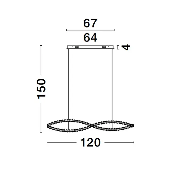 LED Полилей AURELIA 9019724 NovaLuce 95W 3500K Triac Dimmable | Osvetlenieto.bg