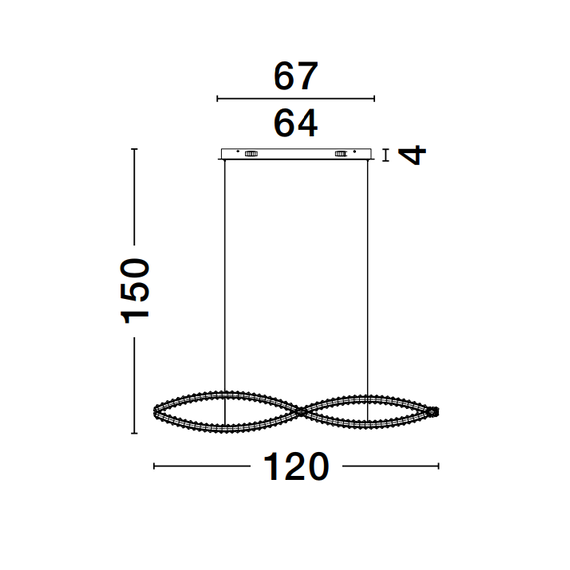 LED Полилей AURELIA 9019724 NovaLuce 95W 3500K Triac Dimmable | Osvetlenieto.bg