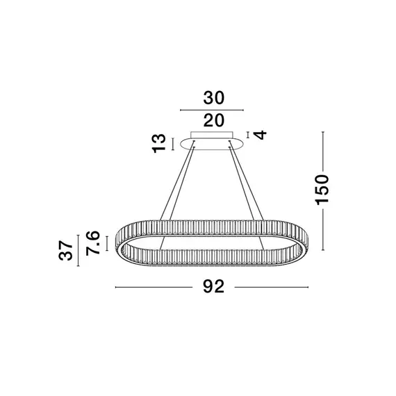 LED Полилей AURELIA 9333073 NovaLuce 48W 3500K Triac Dimmable | Osvetlenieto.bg